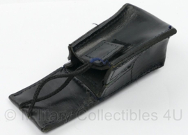 Politie of Kmar lederen portofoon houder - zwart - origineel