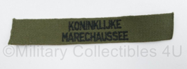 Koninklijke Marechaussee straatnaam Zwart op groen - 17 x 3 cm -  origineel