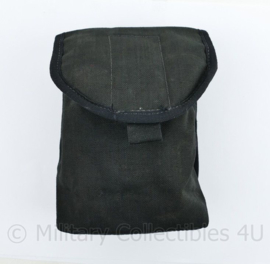 Defensie zwarte MOLLE opbouwtas met klittenband sluiting Utility pouch - 19 x 14,5 x 7,5 cm - origineel