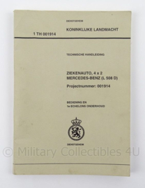 KL Landmacht Technische Handleiding Mercedes Benz ziekenauto 4x2 L508D - TH00914 - afmeting 21 x 15 cm - origineel