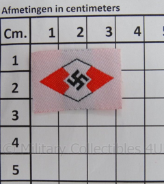 HJ hitlerjugend en BDM pet embleem HJ cloth diamond BEVO - 2,5 x 1,5 cm. cm. - voor op de Flakhelfer mutze of gewone zwarte mutze