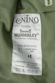 KL Nederlandse leger Nino Manderley Stratotex mantel met centuur 1988 - maat 42 - gedragen - origineel