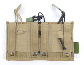 Defensie en US Army Molle coyote triple magazin pouch M4 C7 C8 - Warrior Assault systems - 23 x 2,5 x 14 cm - origineel