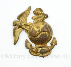 Origineel USMC US Marine Corps metalen insigne voor op de Drill Instructor hat - mist de pin - 4,5 x 4 cm - origineel