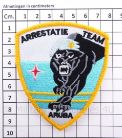 Arrestatieteam Aruba embleem - met klittenband - afmeting 8 x 9 cm