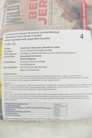 1 zak Nederlandse leger 24uurs rantsoen Maaltijd zak 24 Hour Operationeel Rantsoen W(pouch) + OL - +/-4100 kcal - Best Before December 2026