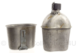 WO2 US Army veldfles set - fles 1945, beker '60 en hoes 1951 - origineel