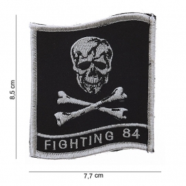 Embleem stof - Fighting 84 - zonder klitteband - 8,5 x 7,7 cm