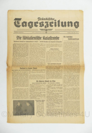 WO2 Duitse krant Frankische Tageszeitung met Adolf Hitler nr. 11 14 januari 1944 - 47 x 32 cm - origineel