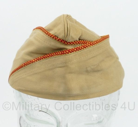 WO2 US Overseas cap US ORDNANCE  - khaki met oranje gele bies - size 6,5 = maat 52 cm - origineel