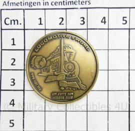 Duits Nederlandse Corps Exercise locomotive Sword 2008 coin - diameter 3,5 cm - origineel