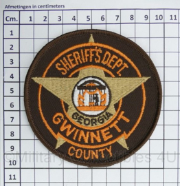 Amerikaanse Politie embleem American Georgia Gwinnett County Sheriff's Dept. patch - diameter 10 cm - origineel