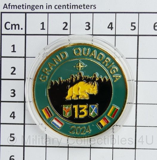KL Grand Quadriga 2024 "Stronger Together" Coin 13 Gemechaniseerde brigade - 4  cm. diameter - origineel