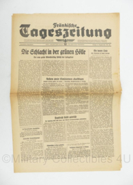 WO2 Duitse krant Frankische Tageszeitung nr. 188 13 augustus 1943 - 47 x 32 cm - origineel