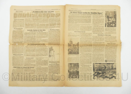 WO2 Duitse krant Frankische Tageszeitung nr. 154 5 juli 1943 - 47 x 32 cm - origineel