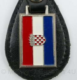 Kroatische vlag sleutelhanger - 9 x 4 cm - origineel