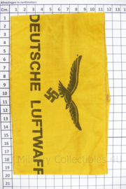 WO2 Deutsche Luftwaffe armband geel - 19½ x 11 cm - replica