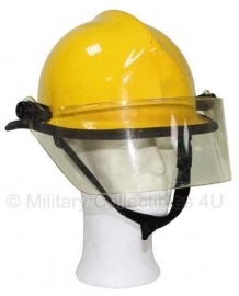 Brandweer helm laag model - geel - defecte liner - origineel