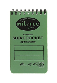 Notitieblok Breast Pocket - waterproof extra kwaliteit (ook schrijven in de regen) - 13 x 7,5 cm.