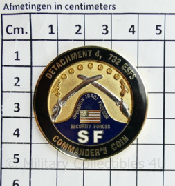 Zeldzame coin Commander Coin SF Security Forces Detachment 4 732 ESFS Air Force Operation Iraqi Freedom   - diameter 4,5 cm - origineel