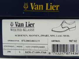 KL Nederlandse leger DT schoenen zwart met rubberen zool Welted Klasse - merk van Lier - NIEUW in doos - maat 290S = 45S - origineel