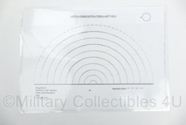 Defensie geplastificeerde Afstandregistratiekaart GILL - 30,5 x 22,5 cm - origineel