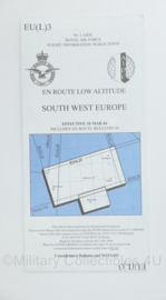 Royal Canadian Air Force Flight Information En Route Low Altitude South West Europe EU(L)3 - 26,5 x 12,5 cm - origineel
