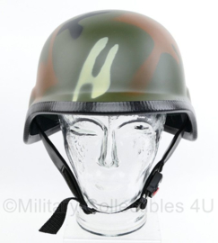 Motor & Brommer helm - Woodland camo  - Maat Large