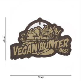 Embleem 3D PVC - met klittenband - Vegan Hunter - 10 x 6,5 cm.
