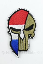 Dutch Skull embleem - met klittenband - 9 x 5 cm