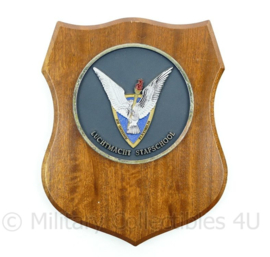 Luchtmacht stafschool wandbord - afmeting 22 x 18 x 1,5 cm - origineel
