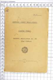 WO2 Britse Defence Force Regulations Combat Orders Training Regulation no. 10 (2nd Edition) 1942 - 19 x 13 cm - origineel