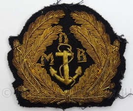 Marine pet insigne MDB - nickel vergolded - afmeting 7,5 x 7 cm - Origineel