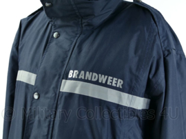 Nederlandse brandweer parka - donkerblauw - maat Extra Large - gedragen - origineel