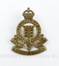 Canadese WO2 cap badge Royal Canadian Ordnance Corps - Kings Crown - 5 x 4 cm - origineel