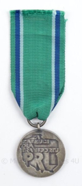 Poolse medaille PRL 2 fur verdienste im transportwesen ZILVER - afmeting 3,5 x 10,5 cm - origineel