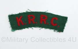 Shoulder flash Kings Royal Rifle Corps KRRC (King's) Regiment  - origineel