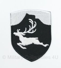 KMARNS Korps Mariniers Koudweer Training Hijgend Hert embleem stof  - 8 x 6 cm