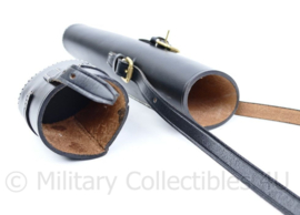 WO2 Duitse scope case met schouderriem - Zwart leder - replica