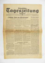WO2 Duitse krant Frankische Tageszeitung nr. 32 8 februari 1944 - 47 x 32 cm - origineel