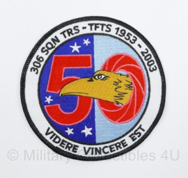 KLU Koninklijke Luchtmacht 306 SQN TRS TFTS 1953-2003 embleem met klittenband - diameter 10 cm - origineel