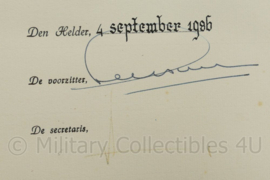 KIM Koninklijk Instituut voor de Marine officier's diploma electrotechnische dienst 1986 - 36 x 26 x 1 cm - origineel