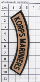 3D PVC  Korps Mariniers KMARNS straatnaam met klittenband - breedte 10 cm.