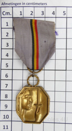 Belgische medaille Patria Grata 1940-1945 - 9,5 x 4 cm - origineel