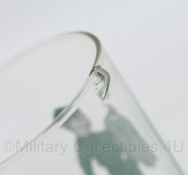 Defensie long drink glas jaren 70 a 80 - Afgezwaaid - gebruikt - 13 x 6 cm - origineel