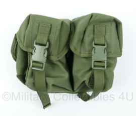 Profile Equipment MOLLE opbouwtas M4 double mag  pouch (voor 4 magazijnen)  Olive Drab - nieuw - 21 x 9 x 17 cm - origineel