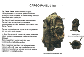 NFP Multitone Cargo Panel Cargopanel 9 Liter Rugzak met draagriemen - nieuw - origineel