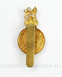 Britse WO2 cap badge Royal Devon Yeomanry Artillery -Kings Crown - 5 x 2 cm - origineel