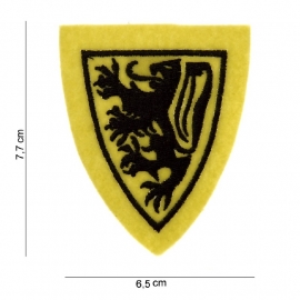 Embleem  Stof Vlaanderen - 7,7 x 6,5 cm.