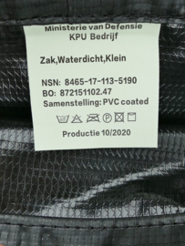 Drybag Zak waterdicht klein Defensie 2020 model TBV RUGZAK SIDEPOCKETS - Zwart - 60 x 41 cm - nieuw - origineel